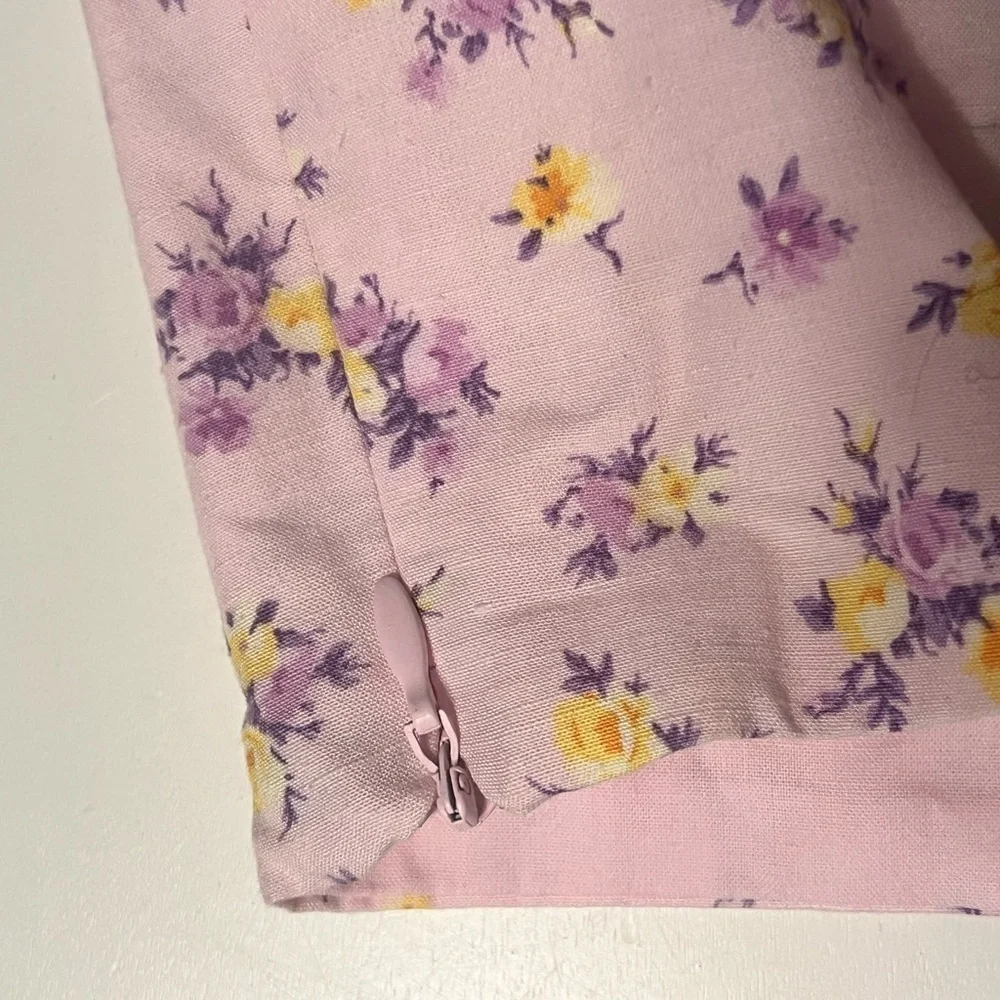 Zara Floral Print Bralette Crop Top Bustier Pink NWT small spaghetti straps - Picture 6 of 10